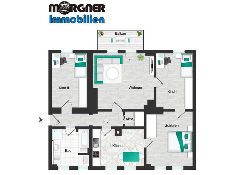Wohnung zum Kauf provisionsfrei 99.000 € 4 Zimmer 105,7 m² Sulzaer Str. 44 Nauendorf Apolda 99510