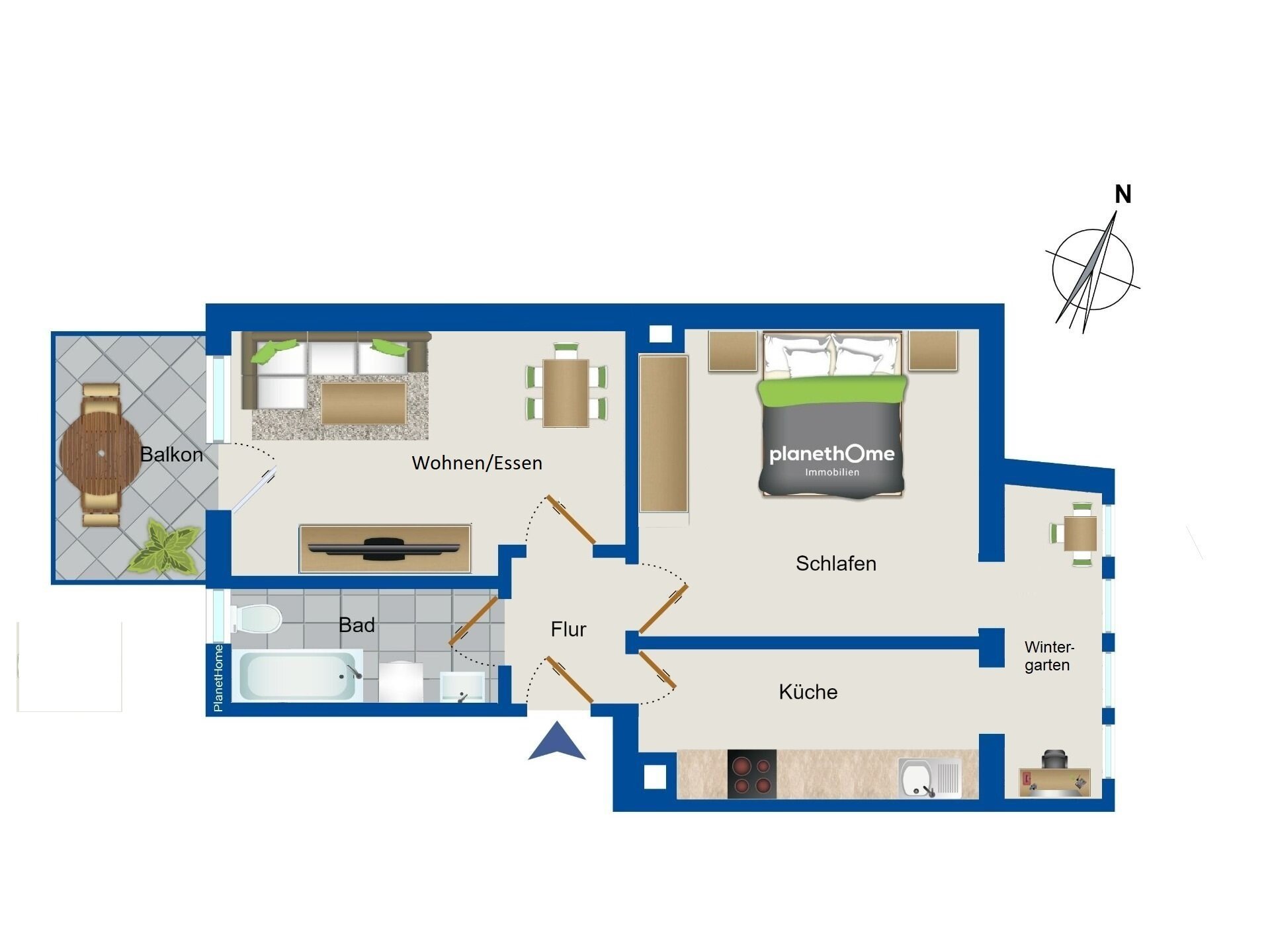 Wohnung zum Kauf 295.000 € 2,5 Zimmer 53,3 m²<br/>Wohnfläche 3.<br/>Geschoss Oberau Freiburg im Breisgau 79102