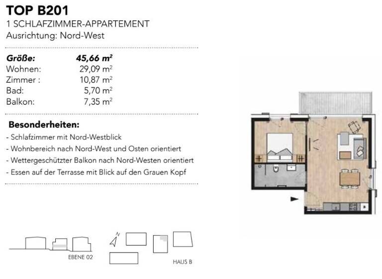 Studio zum Kauf 345.000 € 2 Zimmer 45,7 m²<br/>Wohnfläche 2.<br/>Geschoss Ischgl 6561