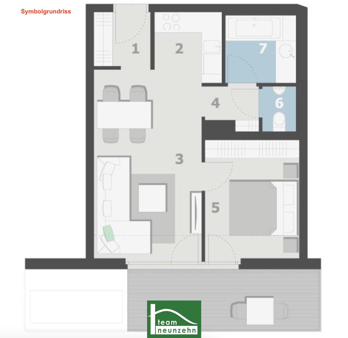 Wohnung zum Kauf provisionsfrei 280.001 € 2 Zimmer 37,6 m²<br/>Wohnfläche EG<br/>Geschoss Floristenweg Wien 1210