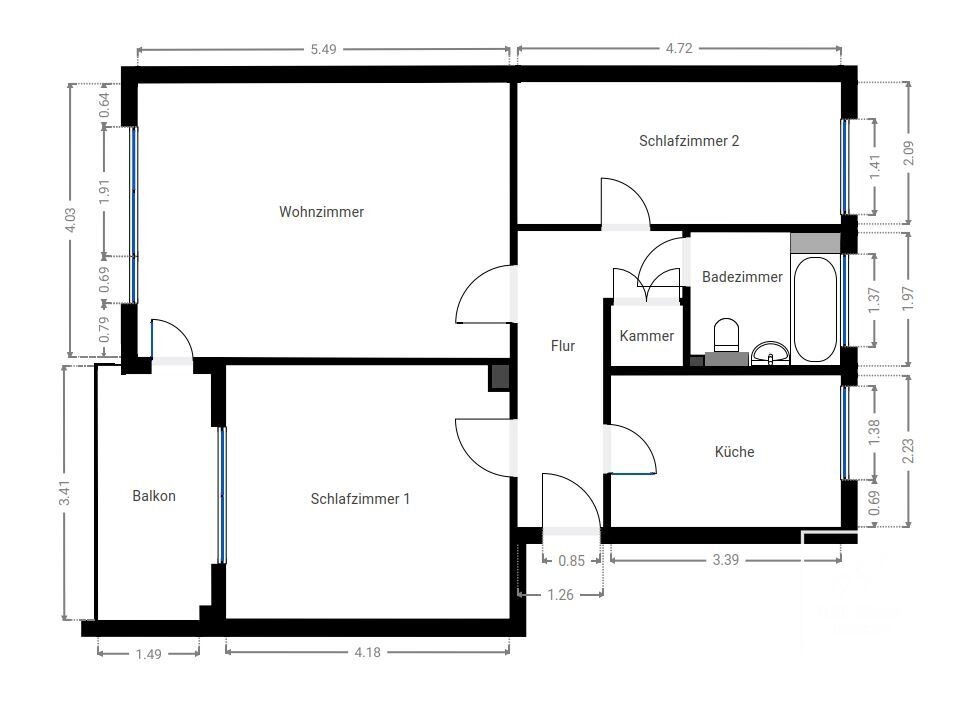 Wohnung zum Kauf 235.000 € 3 Zimmer 70 m²<br/>Wohnfläche EG<br/>Geschoss Mariendorf Berlin 12109