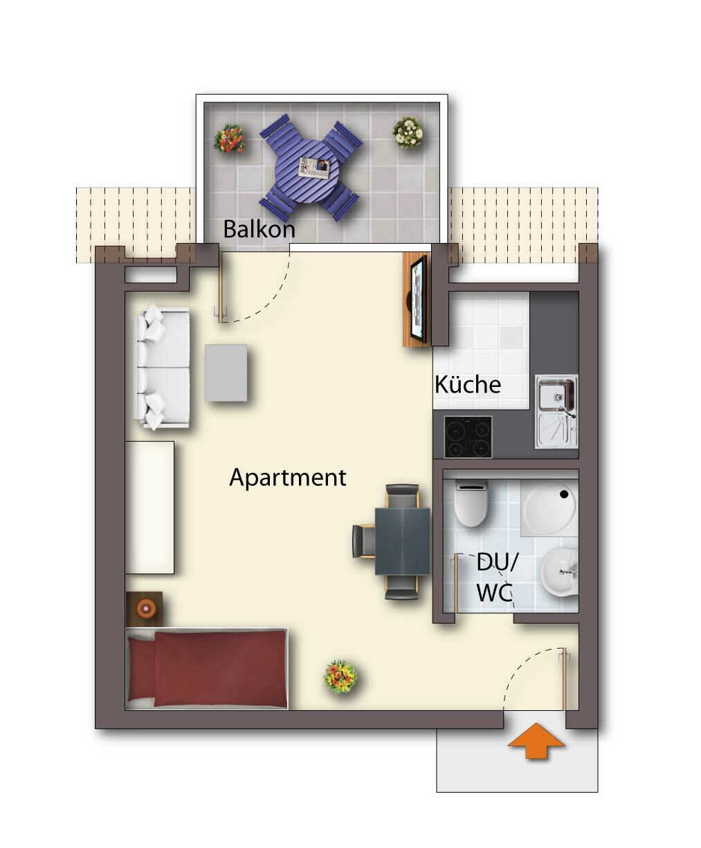 Wohnung zum Kauf 85.000 € 1 Zimmer 31 m²<br/>Wohnfläche Riedlingen Riedlingen 88499