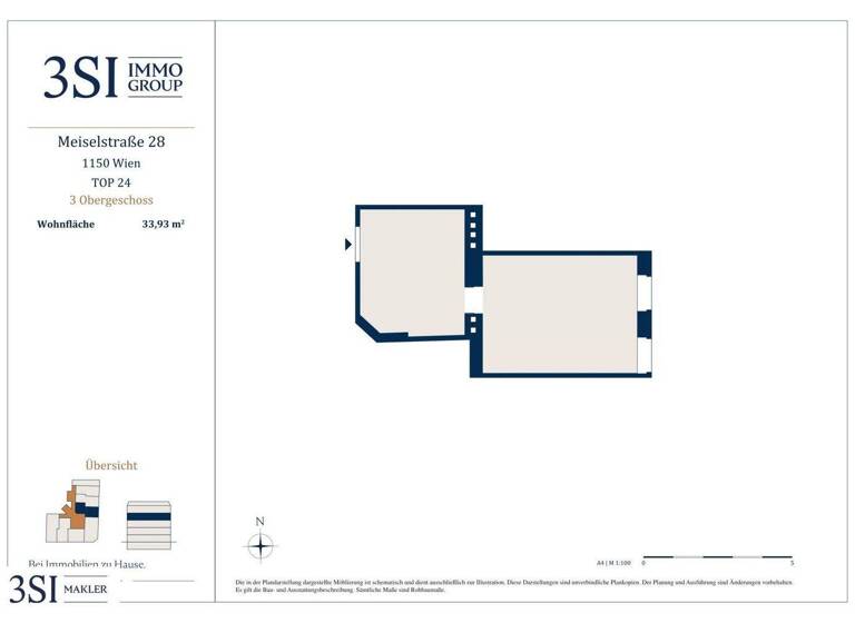 Studio zum Kauf 130.000 € 1 Zimmer 33,9 m² 3. Geschoss Meiselstraße 28 Wien 1150