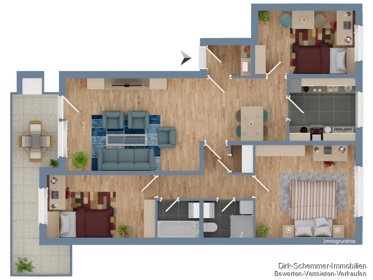 Wohnung zum Kauf 275.000 € 4 Zimmer 93 m²<br/>Wohnfläche 5.<br/>Geschoss Weingarten Freiburg im Breisgau 79114