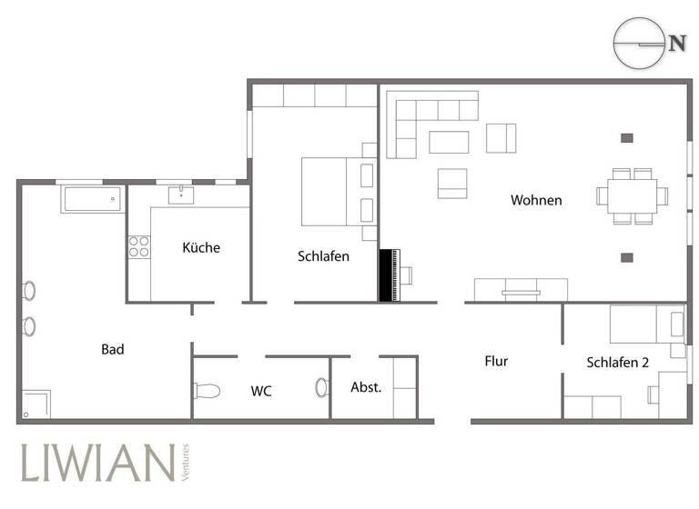 Wohnung zur Miete Wohnen auf Zeit 2.950 € 3 Zimmer 120 m² frei ab 15.04.2026 Rotherbaum Hamburg 20149