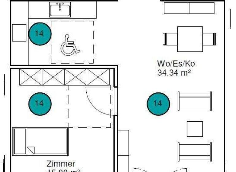 Wohnung zur Miete 1.140 € 2,5 Zimmer 77 m² 3. Geschoss frei ab 01.06.2026 Künzelsau 74653