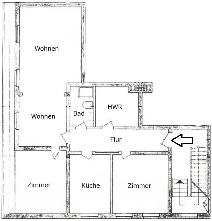 Wohnung zur Miete 700 € 3 Zimmer 97 m²<br/>Wohnfläche 1.<br/>Geschoss ab sofort<br/>Verfügbarkeit Loga Leer 26789