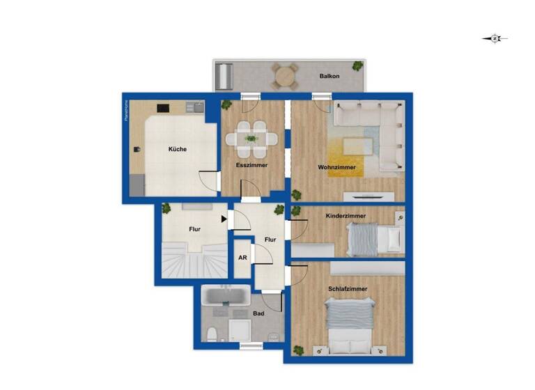 Wohnung zum Kauf 249.000 € 3 Zimmer 73,5 m² 2. Geschoss Baierbach 84171