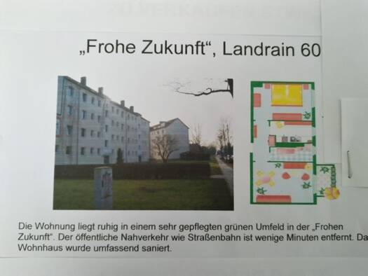 Wohnung zur Miete 375 € 2 Zimmer 50 m² 3. Geschoss frei ab sofort Landrain  60 Landrain Halle (Saale) 06118