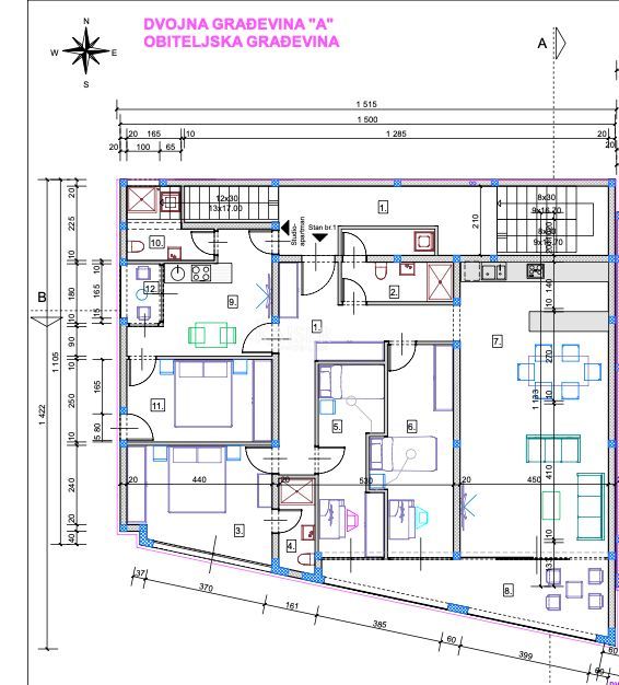 Wohnung zum Kauf 450.000 € 5 Zimmer 143 m²<br/>Wohnfläche 1.<br/>Geschoss Rijeka