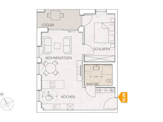 Wohnung zum Kauf - Neubau 281.190 € 2 Zimmer 61,8 m² 2. Geschoss Fischerbach 77716