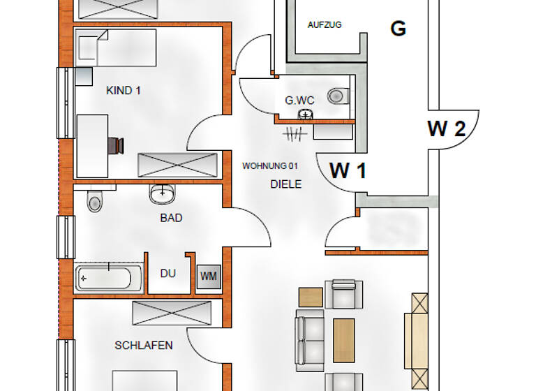 Wohnung zum Kauf - Neubau 439.500 € 4 Zimmer 125,2 m²<br/>Wohnfläche Dauchingen 78083