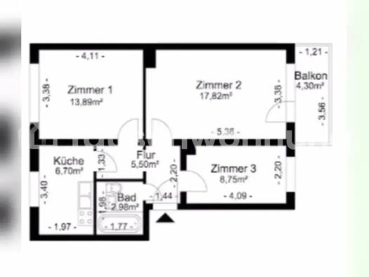 Wohnung zur Miete Tauschwohnung 409 € 2,5 Zimmer 55 m² Oberschöneweide Treptow-Köpenick 12459