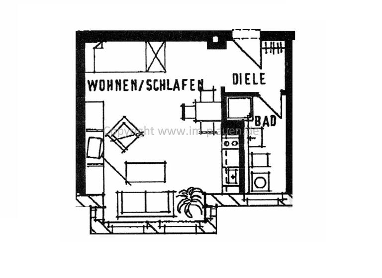 Studio zum Kauf 26.500 € 1 Zimmer 32,6 m² 2. Geschoss Krausenstraße 24 Stadtmitte Plauen 08523