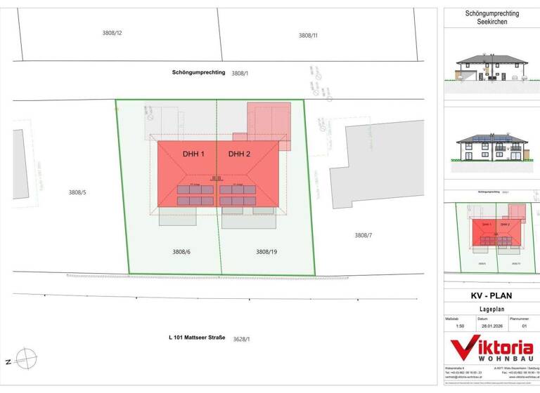 Doppelhaushälfte zum Kauf - Erstbezug 548.000 € 137,3 m² 382 m² Grundstück Seekirchen am Wallersee 5201