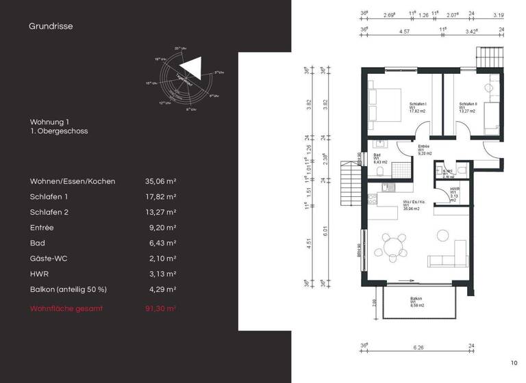 Wohnung zum Kauf - Erstbezug provisionsfrei 386.200 € 3 Zimmer 91,3 m² Geschoss 2/4 Im Litzelholz 13 Biewer Trier 54293