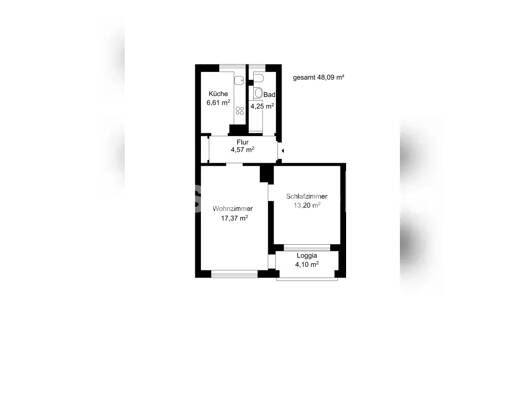 Wohnung zur Miete Tauschwohnung 280 € 2 Zimmer 48 m² 5. Geschoss Südvorstadt Leipzig 04275