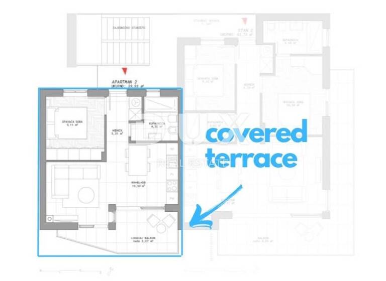 Wohnung zum Kauf 231.000 € 2 Zimmer 46 m² 1. Geschoss Zapad