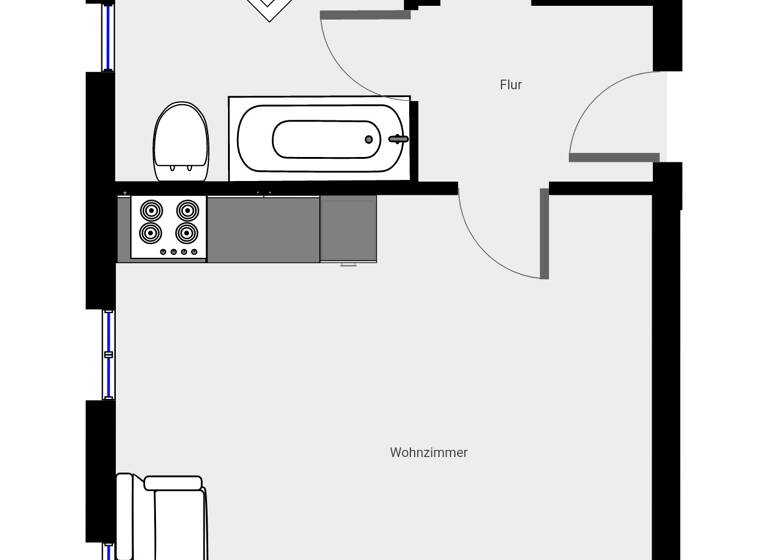 Wohnung zur Miete 240 € 2 Zimmer 43 m² 1. Geschoss frei ab sofort Sehmatal-Sehma Sehmatal 09465