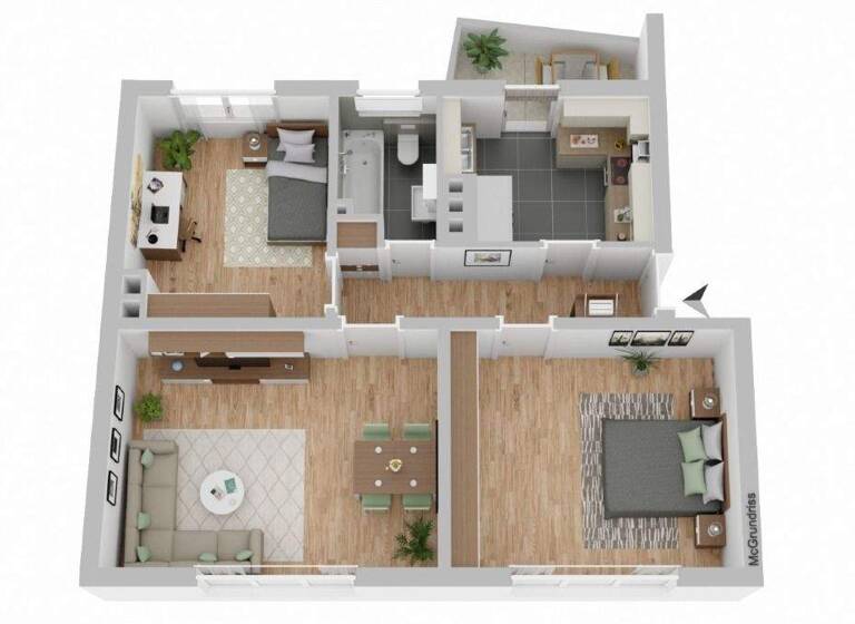 Wohnung zur Miete 524 € 3 Zimmer 70,3 m² 2. Geschoss Mühlenstr. 1a Castrop Castrop-Rauxel 44575