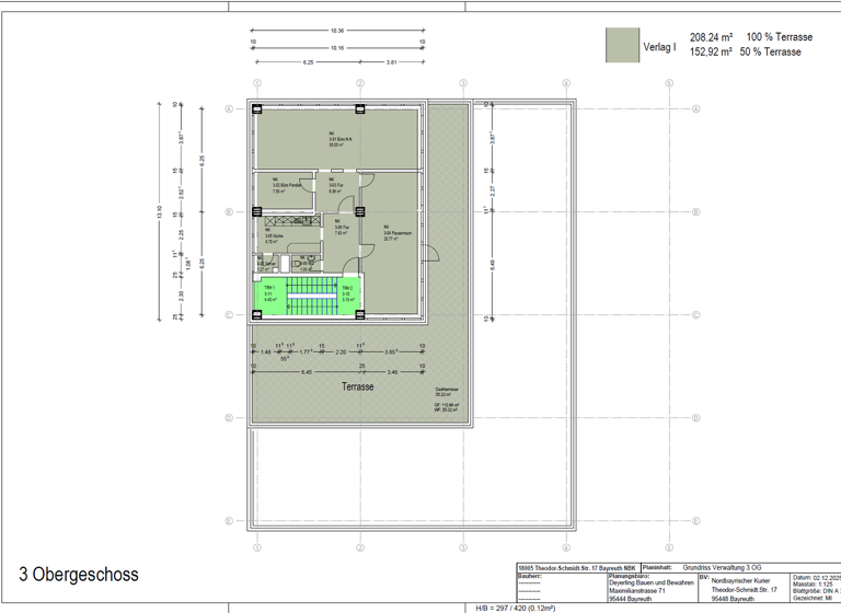 Bürogebäude zur Miete provisionsfrei 9 € 152 m² Bürofläche Theodor-Schmidt-Straße 17 Industriegebiet Bayreuth 95448