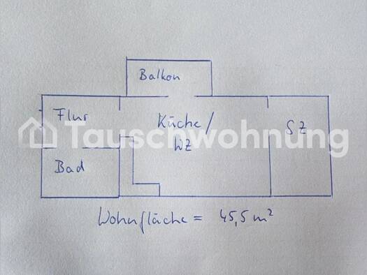 Wohnung zur Miete Tauschwohnung 470 € 2 Zimmer 46 m² 1. Geschoss Leipziger Vorstadt Dresden 01097