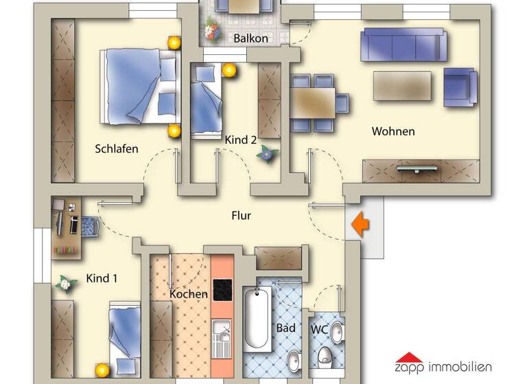 Wohnung zum Kauf 349.000 € 4 Zimmer 77 m² 3. Geschoss Fürstenfeldbruck 82256