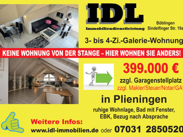 Studio zum Kauf 399.000 € 4 Zimmer 95 m² frei ab 01.12.2026 Plieningen Plieningen 70599
