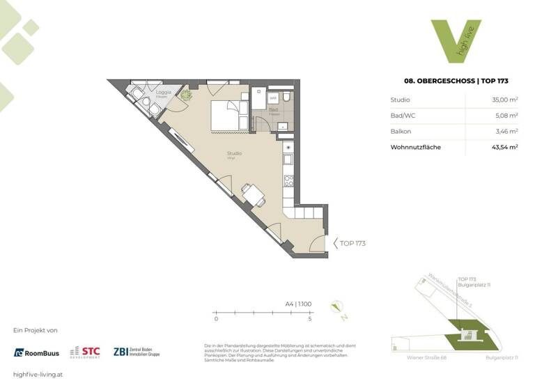 Studio zur Miete 562 € 1 Zimmer 40,1 m² Waldegg Linz 4020