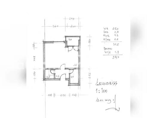 Wohnung zur Miete Tauschwohnung 860 € 1,5 Zimmer 38 m² 3. Geschoss Schwabing-West München 80804