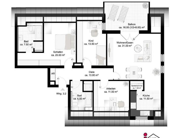 Wohnung zum Kauf 548.000 € 4 Zimmer 120 m² Bretzenheim Mainz 55128