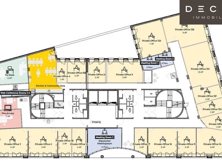 Coworking Space zur Miete teilbar ab 13 m² Wien 1020