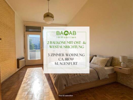 Wohnung zum Kauf 218.000 € 3 Zimmer 88 m² Klagenfurt am Wörthersee 9020