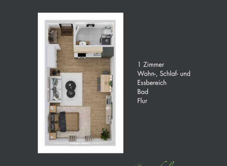 Studio zur Miete 480 € 1 Zimmer 40,6 m² 1. Geschoss Idar-Oberstein 55743
