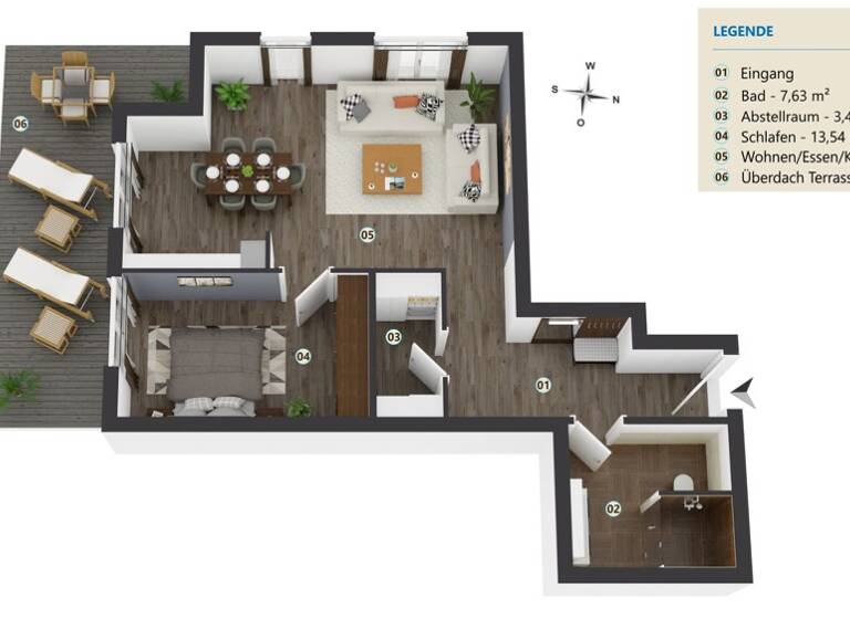 Wohnung zum Kauf 299.000 € 2 Zimmer 76,5 m² EG Große Straße 82 Lembruch 49459