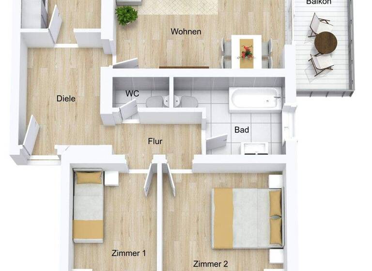 Wohnung zum Kauf 229.300 € 3 Zimmer 80,2 m² Wiesloch 69168