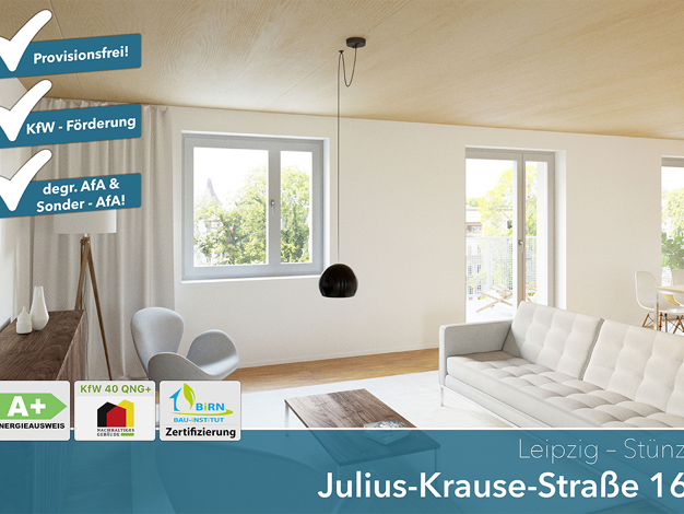 Wohnung zum Kauf - Neubau provisionsfrei als Kapitalanlage geeignet 625.040 € 6 Zimmer 120,2 m² Julius-Krause-Straße 16 Sellerhausen-Stünz Leipzig 04318