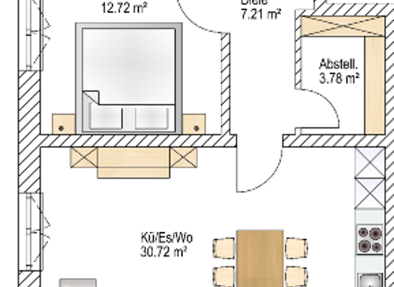 Terrassenwohnung zur Miete 860 € 3 Zimmer 80,5 m² Geschoss EG/2 frei ab sofort Spanäcker 4 Möttingen 86753
