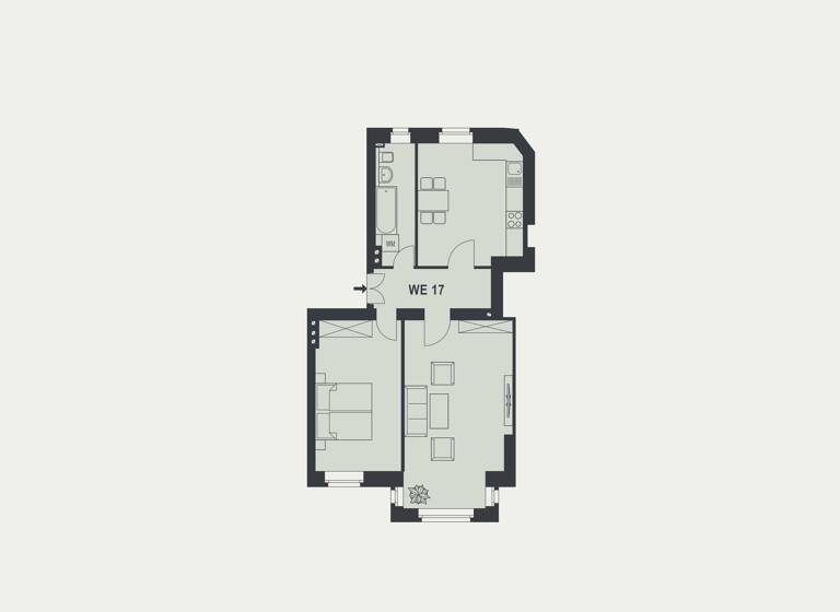 Wohnung zum Kauf 389.000 € 2 Zimmer 68,6 m²<br/>Wohnfläche 2.<br/>Geschoss Sophie-Charlotten-Straße 46 Charlottenburg Berlin 14059