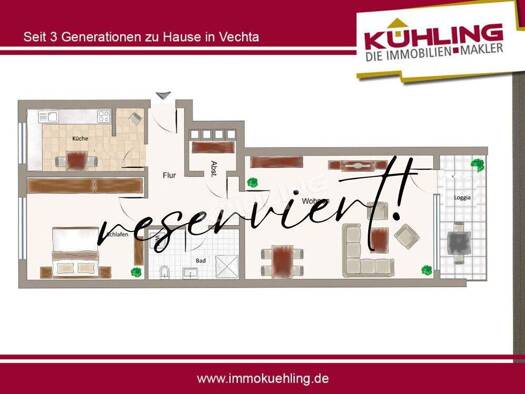 Wohnung zum Kauf 162.000 € 2 Zimmer 67,6 m² Vechta 49377