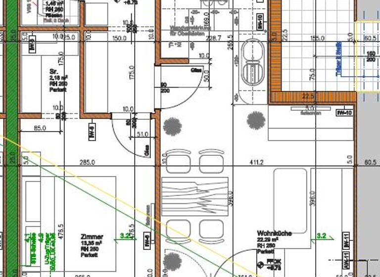Wohnung zur Miete 1.150 € 2 Zimmer 63 m² 3. Geschoss Wien 1050