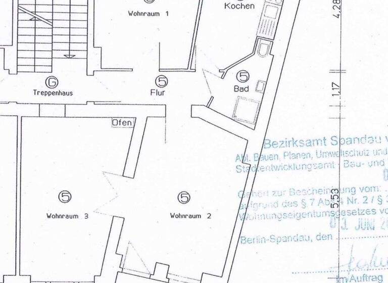 Wohnung zum Kauf 185.000 € 3 Zimmer 77 m² 1. Geschoss Spandau Berlin 13581