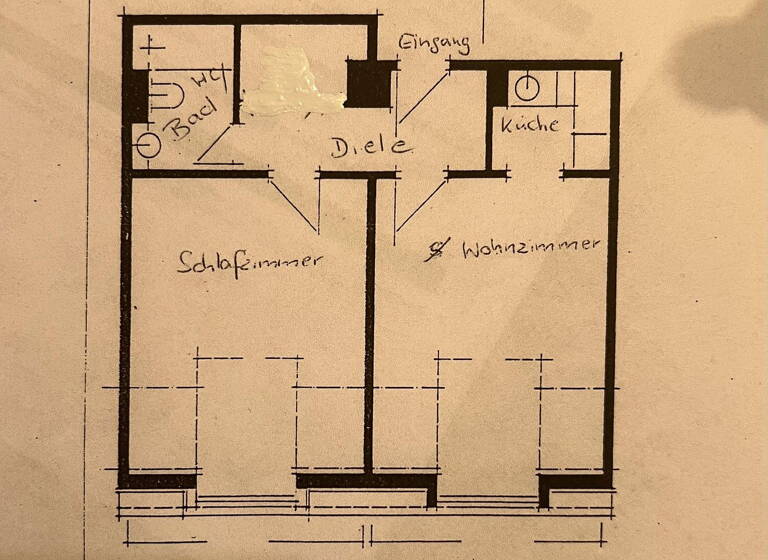 Wohnung zum Kauf provisionsfrei 189.000 € 2 Zimmer 46,7 m²<br/>Wohnfläche Dachgeschoss, 2.<br/>Geschoss Spiegelgartenstr. 13 Herzogenaurach Herzogenaurach 91074