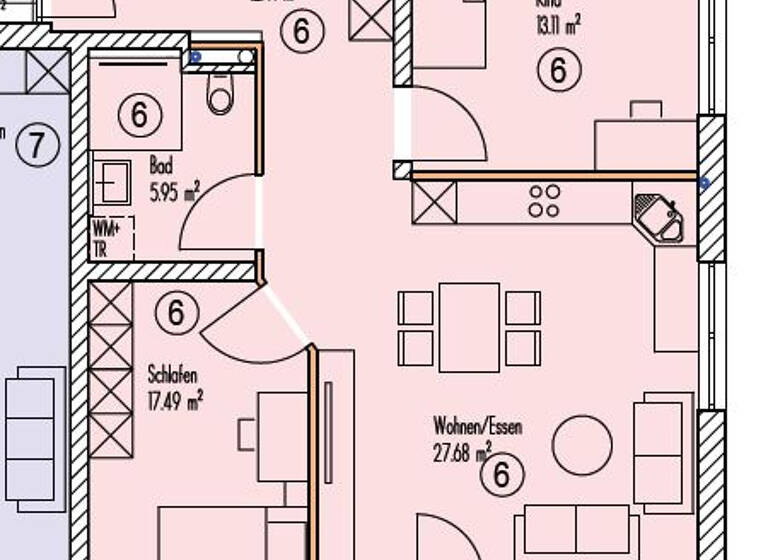Wohnung zur Miete - Neubau 1.060 € 3 Zimmer 88,9 m²<br/>Wohnfläche 1.<br/>Geschoss Altenmünster - östlich I Crailsheim 74564