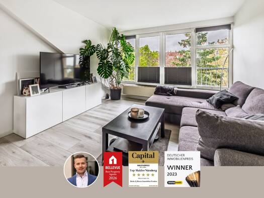 Wohnung zum Kauf 185.000 € 2 Zimmer 46,7 m² 4. Geschoss St Leonhard Nürnberg 90439