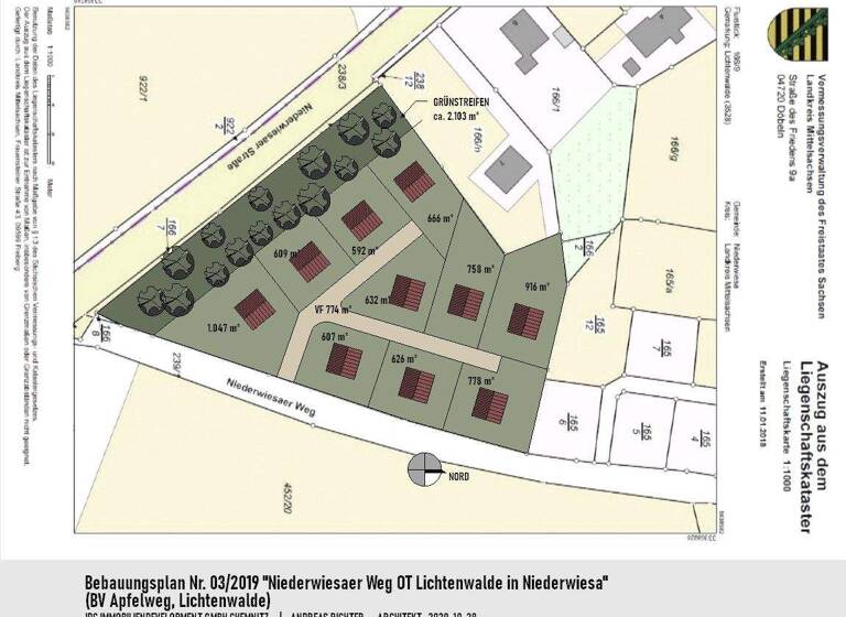 Grundstück zum Kauf 88.800 € 592 m² Grundstück Lichtenwalde 09577