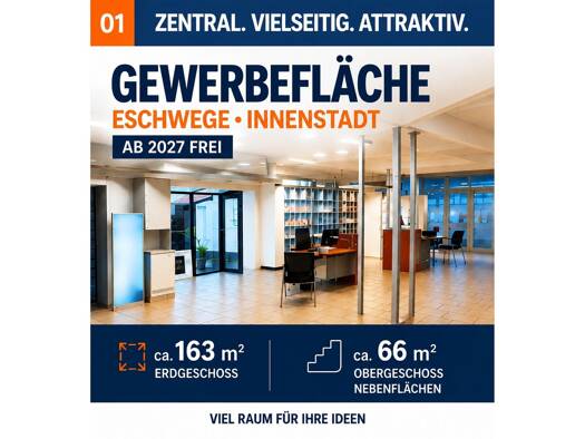 Ladenfläche zur Miete provisionsfrei 163 m² Verkaufsfläche Eschwege Eschwege 37269