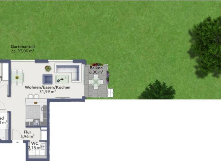 Wohnung zum Kauf provisionsfrei 318.900 € 2 Zimmer 61,3 m²<br/>Wohnfläche EG<br/>Geschoss Am Simontalgraben 23 Langenau Langenau 89129
