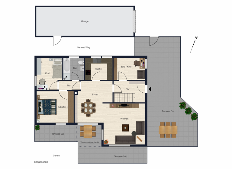 Einfamilienhaus zum Kauf 375.000 € 6 Zimmer 195 m² 734 m² Grundstück frei ab sofort Schwarzenbach Burgthann 90559