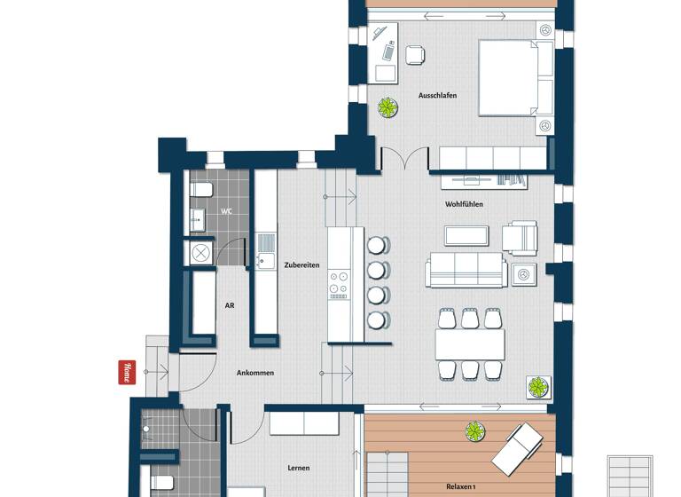 Wohnung zur Miete 2.200 € 3 Zimmer 109 m²<br/>Wohnfläche Dachgeschoss, 3.<br/>Geschoss 01.07.2025<br/>Verfügbarkeit Am Fährgut 1 Neu Fahrland Potsdam 14476